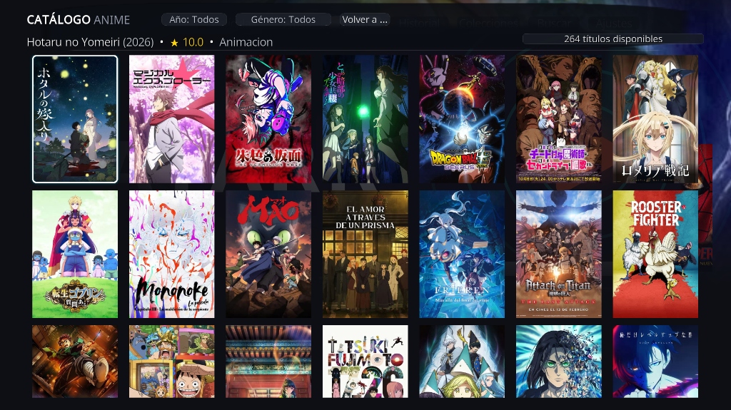 Catálogo de Anime