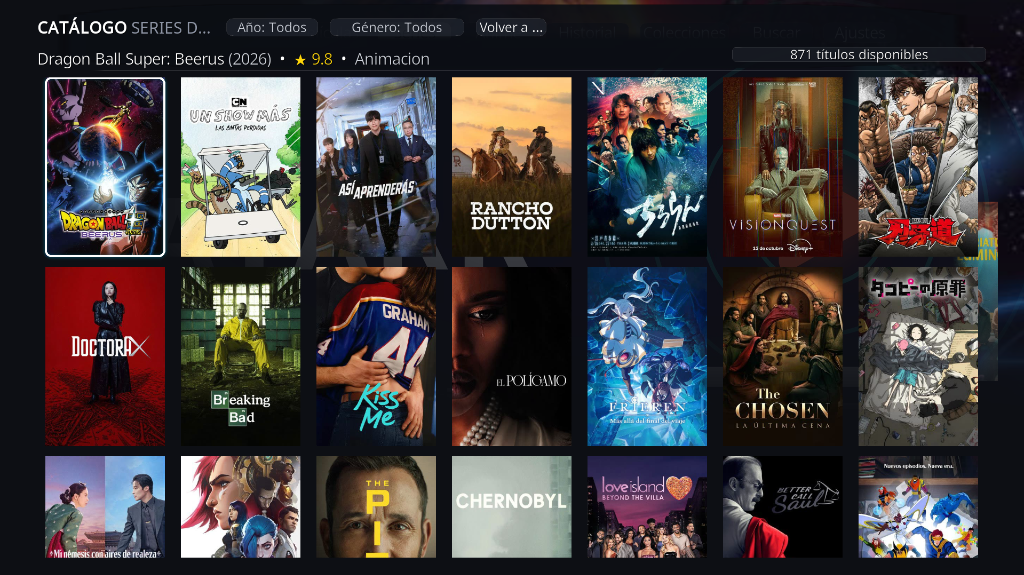 Catálogo de Series